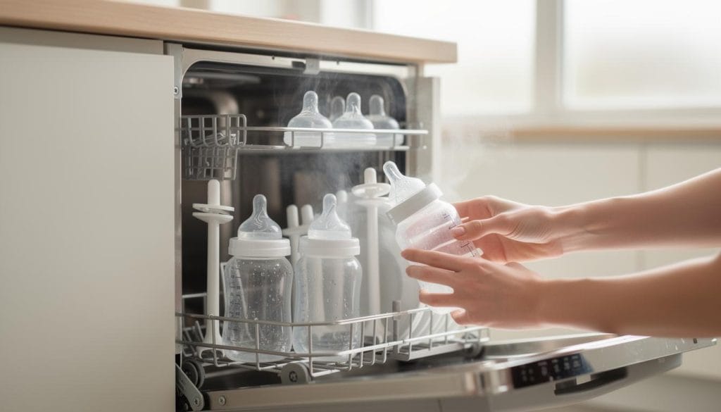 Stérilisation biberon avec mini lave-vaisselle